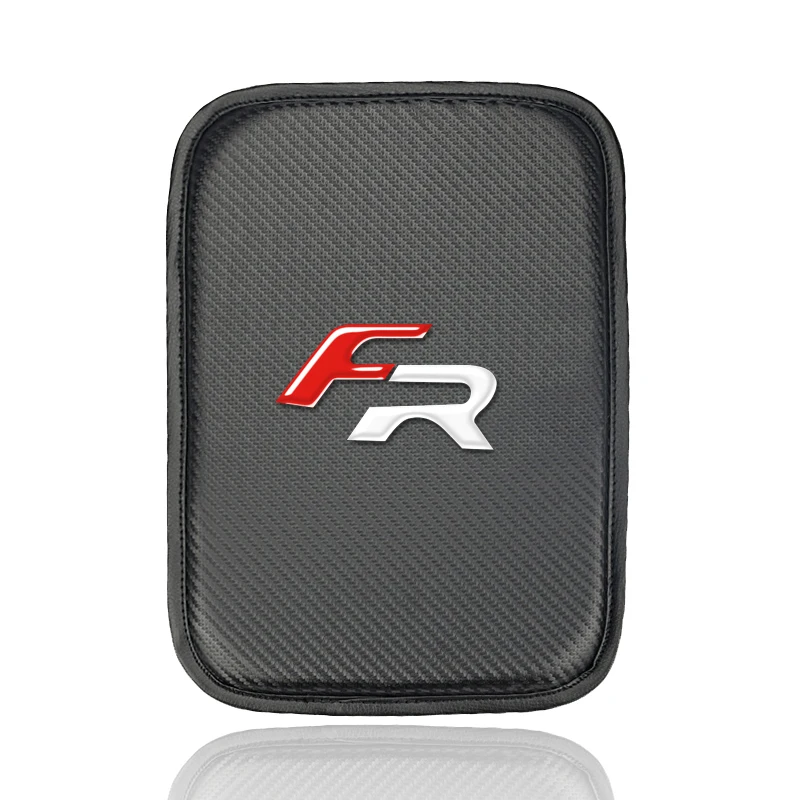 

Car Armrests Cover Pad Vehicle Center Console Arm Rest Seat Pad For Seat FR+ Leon Ibiza cupra Altea Belt Racing