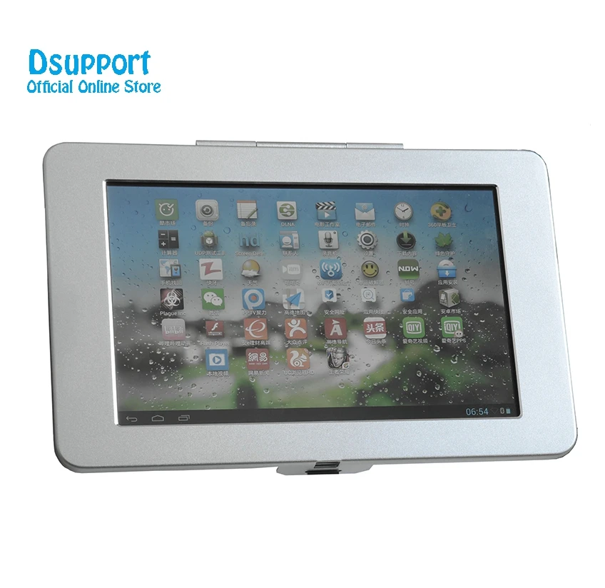 Customer-Made Aluminum Alloy Tablet PC wall mounted Anti Theft design Display Stand With Security Lock for 10.1 Inch tablets