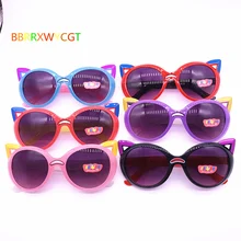 Детские солнцезащитные очки для девочек с рисунком кота, детские очки для мальчиков, UV400 линзы, детские солнцезащитные очки, милые Солнцезащитные очки