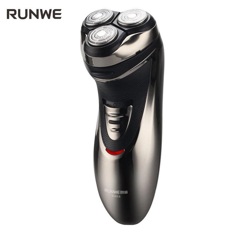 

RUNWE 3D Floating Blade Beard Trimmer Washable Electric Shaver For Men 110-240V Professional Men's Rechargeable Shaver