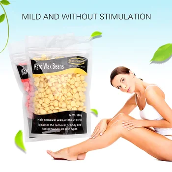 

ELECOOL 100g Mike Hot Hard Solid Wax Beans Pellet Waxing Effective Body Hair Removal No Strips Hot Film Underarm Wax Beans TSLM2