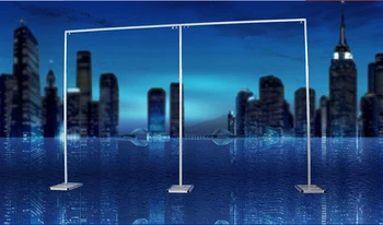 

2set 10ftx20ft Stage Background Adjustable Pipe Stainless Steel Wedding Curtain Backdrop Stand