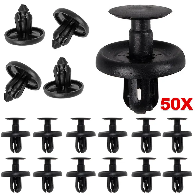 50pcs Auto Plastic Rivet Fastener Clips Trim Panel Fit 7mm Hole Car font b Accessories b