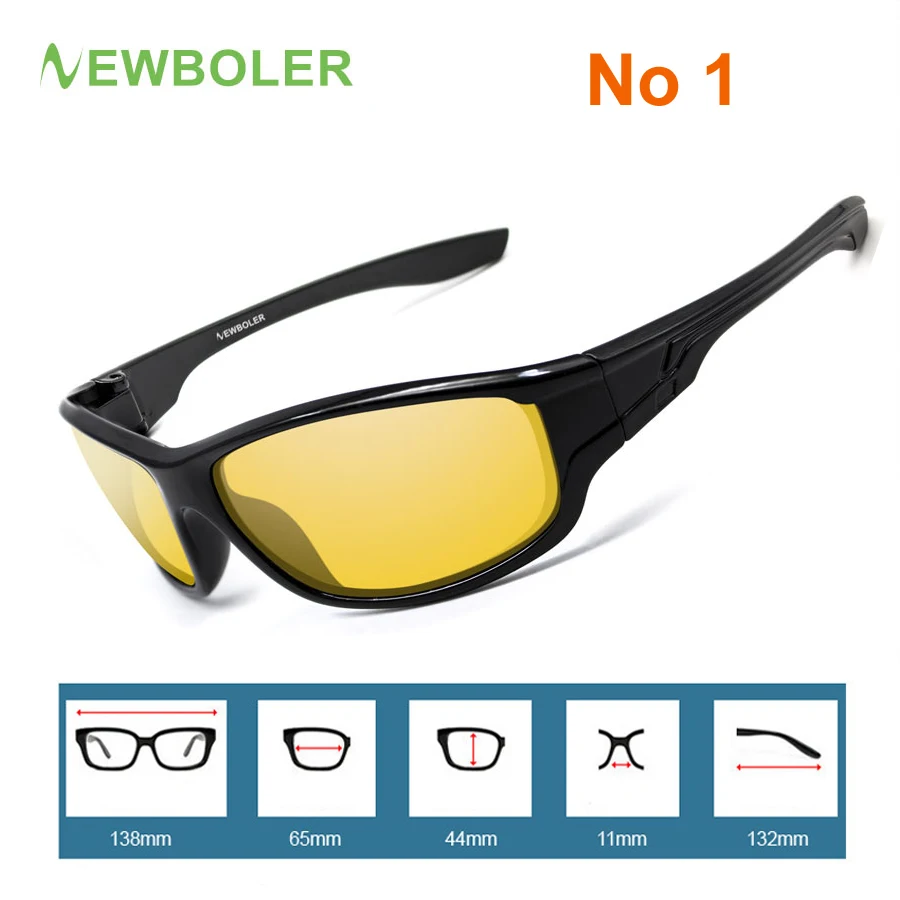 Details about  / NEWBOLER polarized sport sunglasses unisex Bike driving sport fishing 5 lens