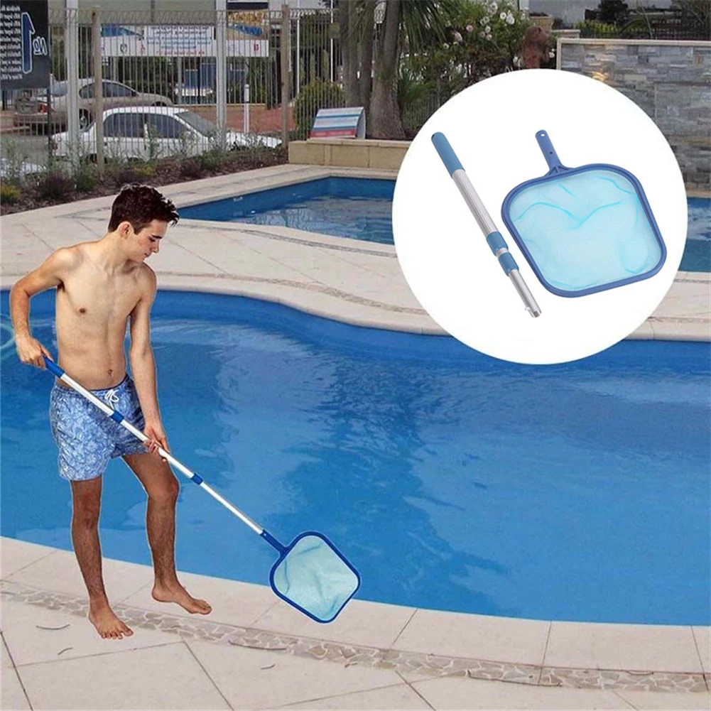

Economy Pool Leaf Skimmer Net with Adjustable 4 Foot Telescopic Pole for Cleaning Surface of Swimming Pools Fish Tank