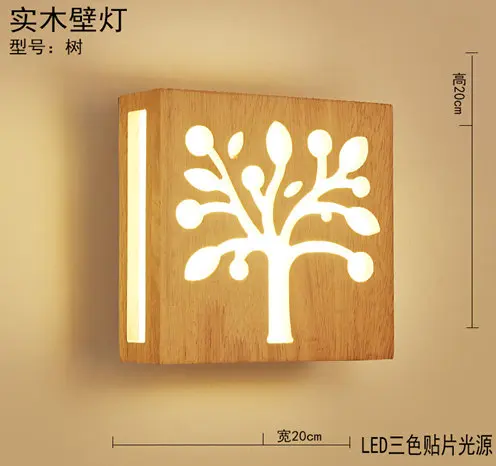 

Wood Wall Lights Bedroom Wall Lamps Hallway Wandlamp Bed Light Nordic Home Lighting Sconce Vintage Wall Lamp