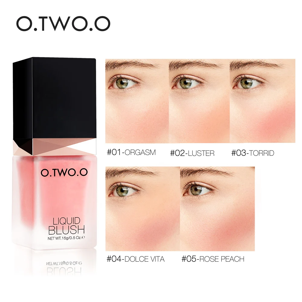 

O.TWO.O Liquid Blush 5 Colors Cheek Blusher Matte Face Contour Blusher Make Up Beauty Daily Cosmetic For Gift