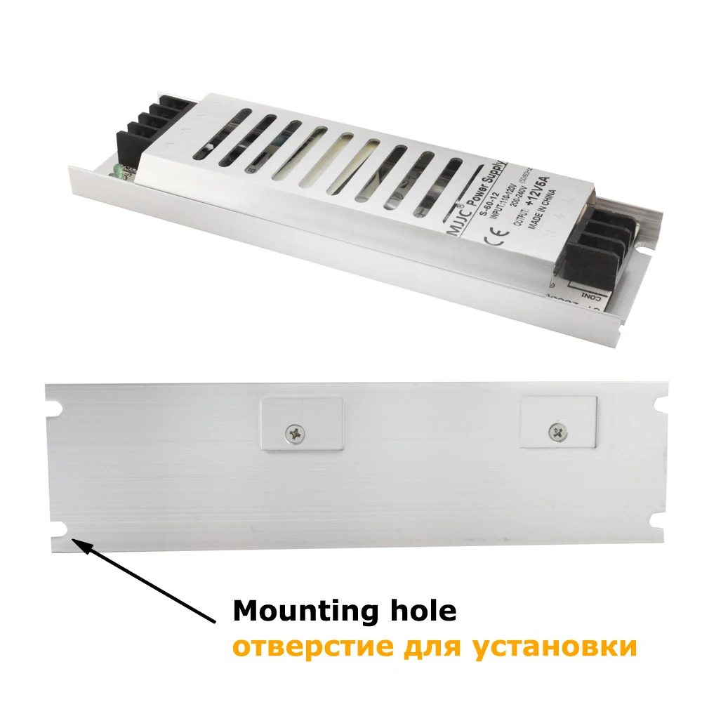 12 вольт источник питания ультра тонкий AC 220V к DC 12 V светодиодный Dirver 60W 100W 120W 150W 200W 300W тонкий импульсный трансформатор