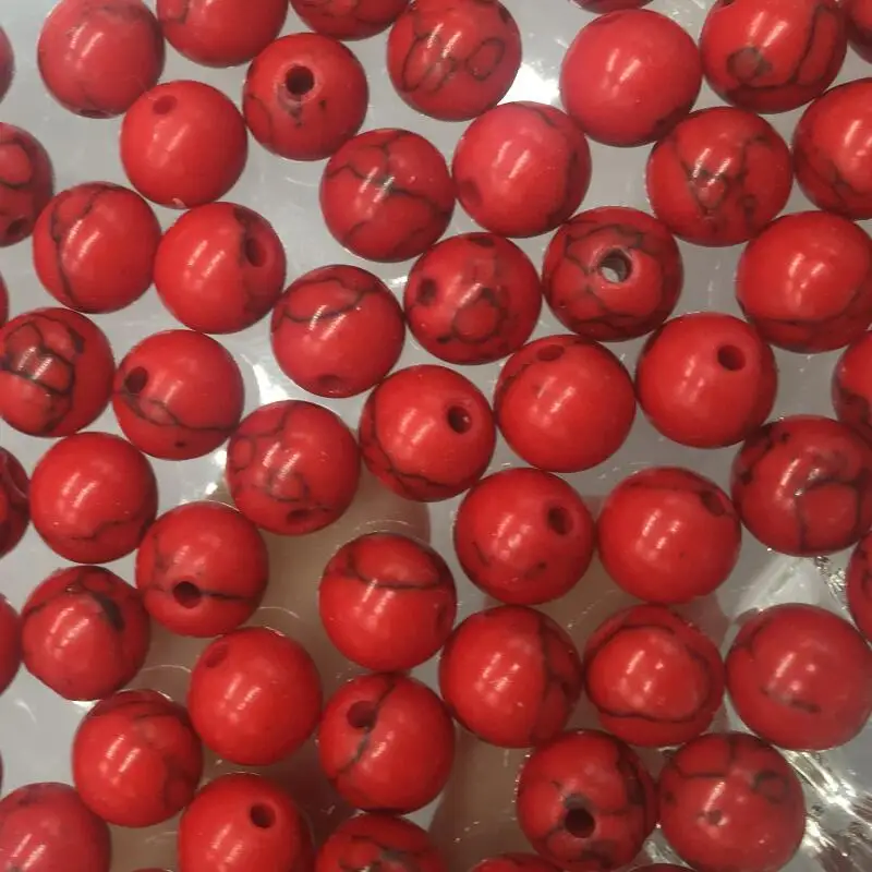 

Free shipping! 50pcs 8mm Pretty Natural Sponge Red Coral Round Shape Loose Beads fashion jewelry finding