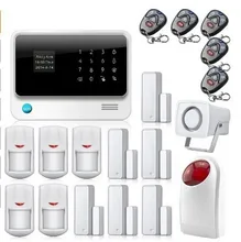 Envío libre de DHL WiFi Wifi Sistema De Alarma y de las redes GSM Seguridad Para El Hogar Sistema de Cámaras de Seguridad Sistemas de Alarma Inalámbrico de Alarma Con Luz Estroboscópica sirena
