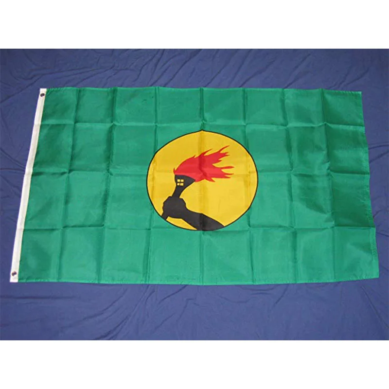 

Zaire Flags Banner 3*5FT-90*150CM 100% Polyester, Head with Metal Grommet