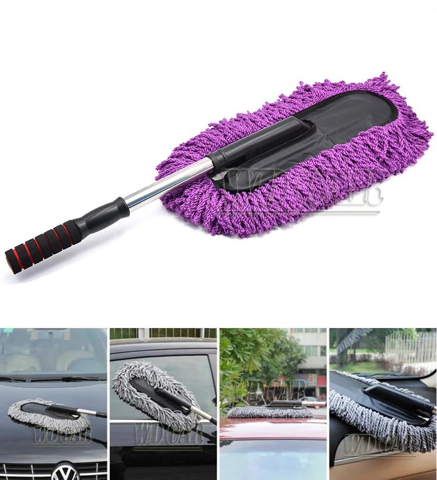 Car Retractable Thickening Dust Brush Wax Brush Duster Mop Trailers
