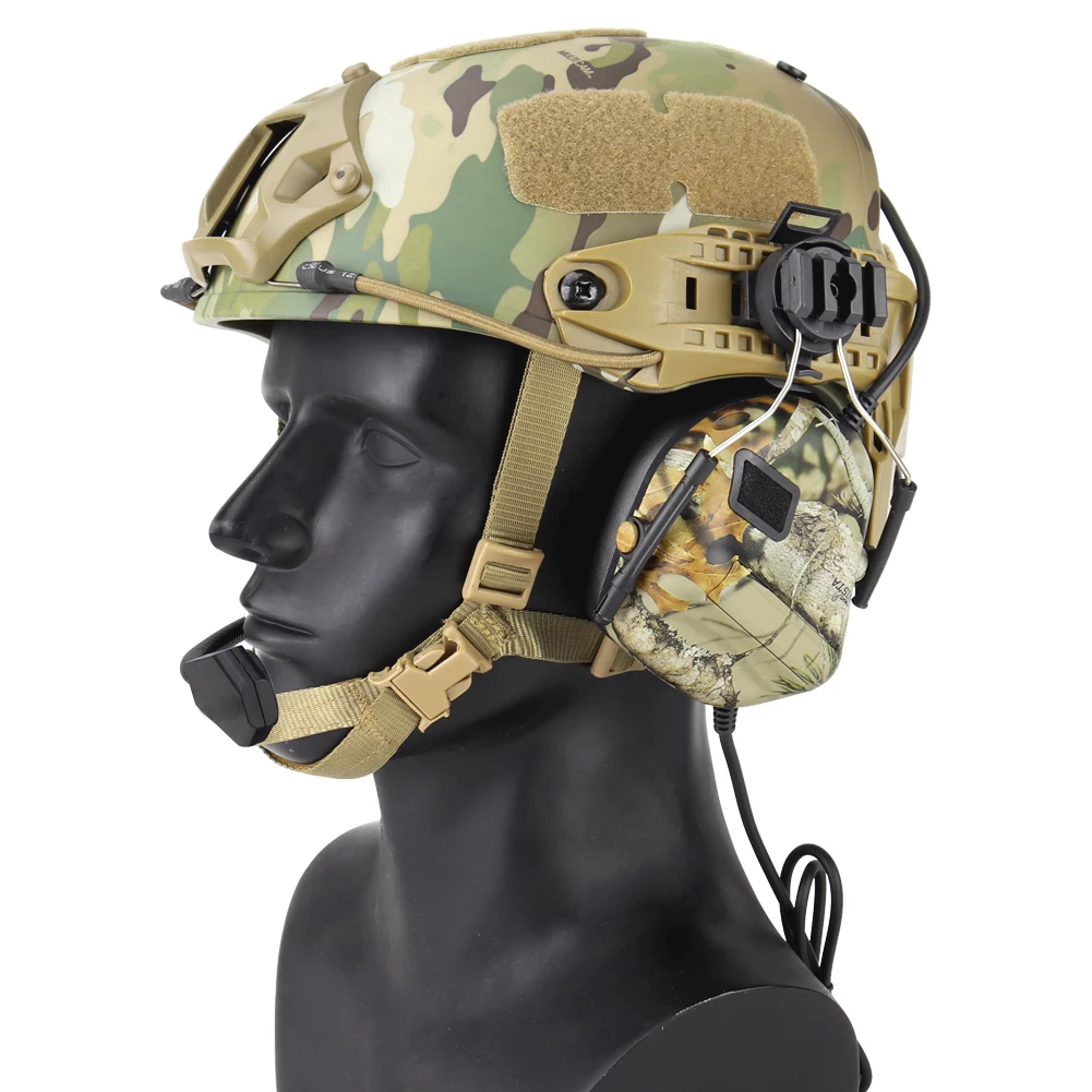 Redução de Ruído Fone de Ouvido Tático para Capacete Militar com Arc Fone de Ouvido da Aviação Rápido Capacete Rail Adapter Caça Comtac da Aviação 4 Redução de Ruído fone de Ouvido fone