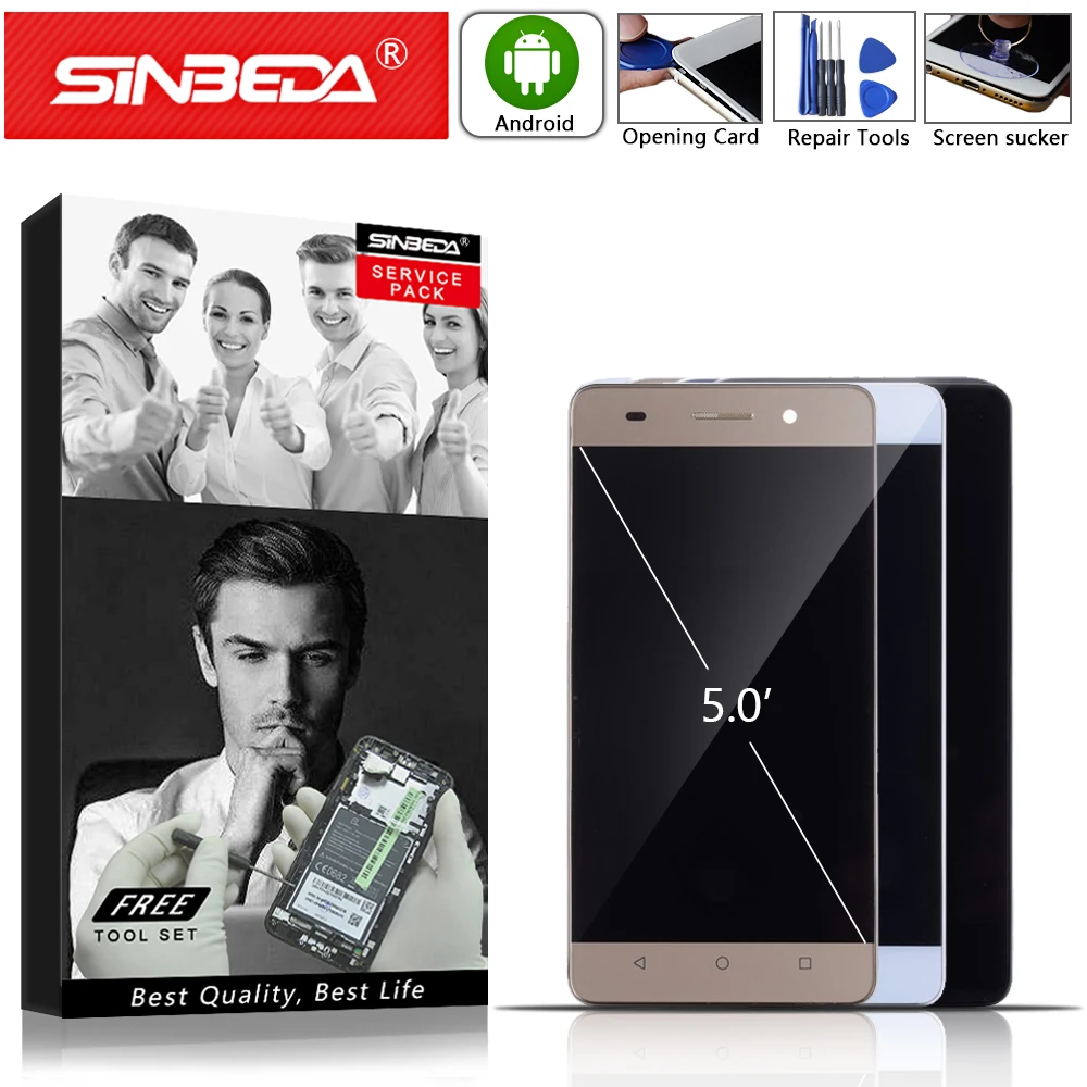 

5.0"Sinbeda LCD For HUAWEI Honor 4C LCD Touch Screen with Frame For HUAWEI Honor 4C Display For Honor4c LCD CHM-UL00 CHM-TL00H@
