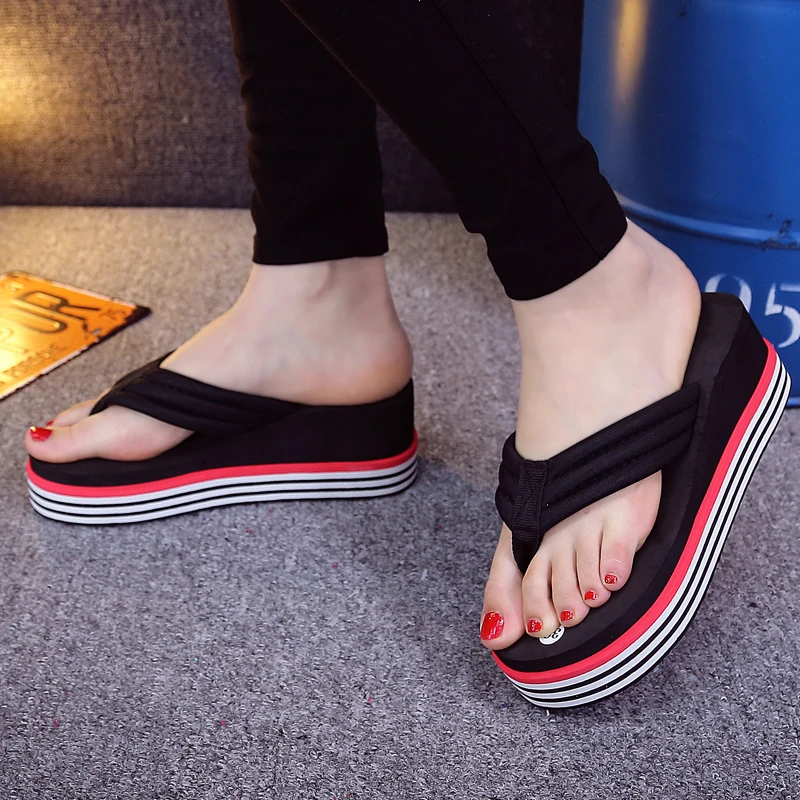 flip flops with rainbow sole