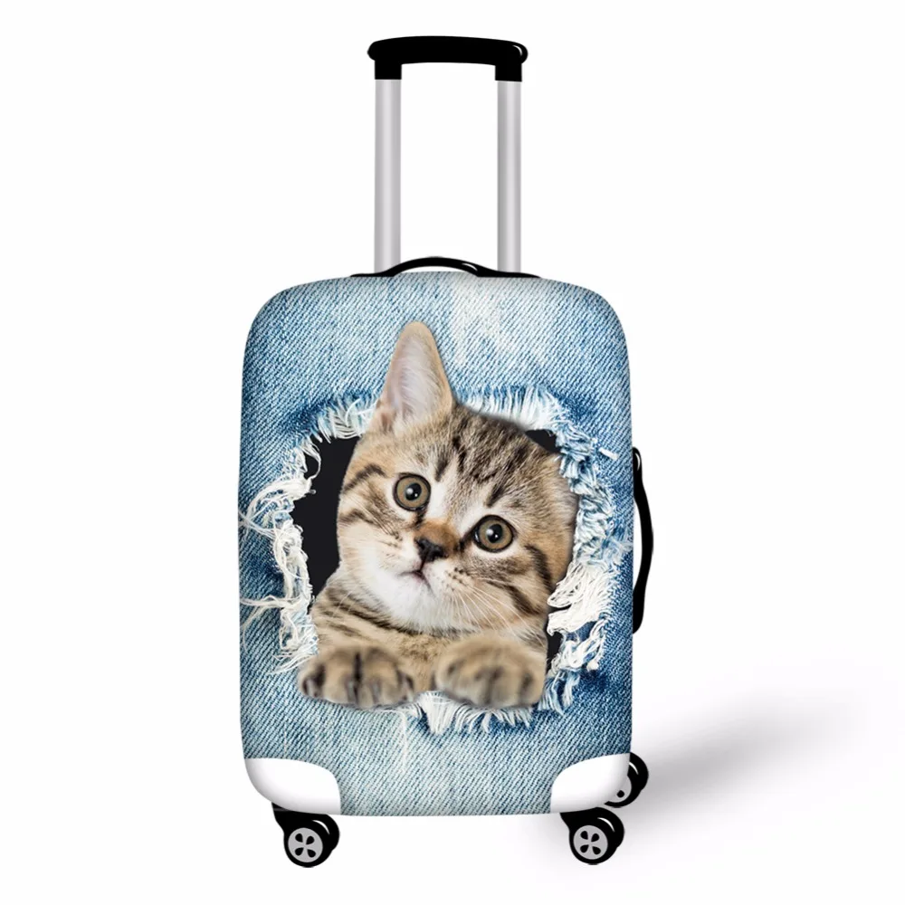 Aliexpress.com : Buy FORUDESIGNS Cute Cat Printing Luggage Cover Suitcase Travel Accessories ...