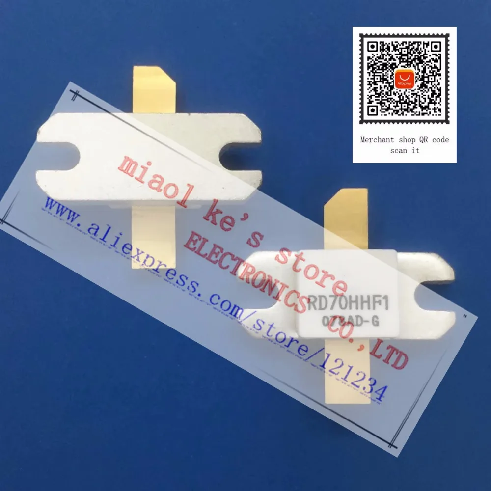 

New Original RD70HHF1 RD70HHF1-101 [ 70W 12.5V 13dB 30MHz ] .Silicon MOSFET Power Transistor