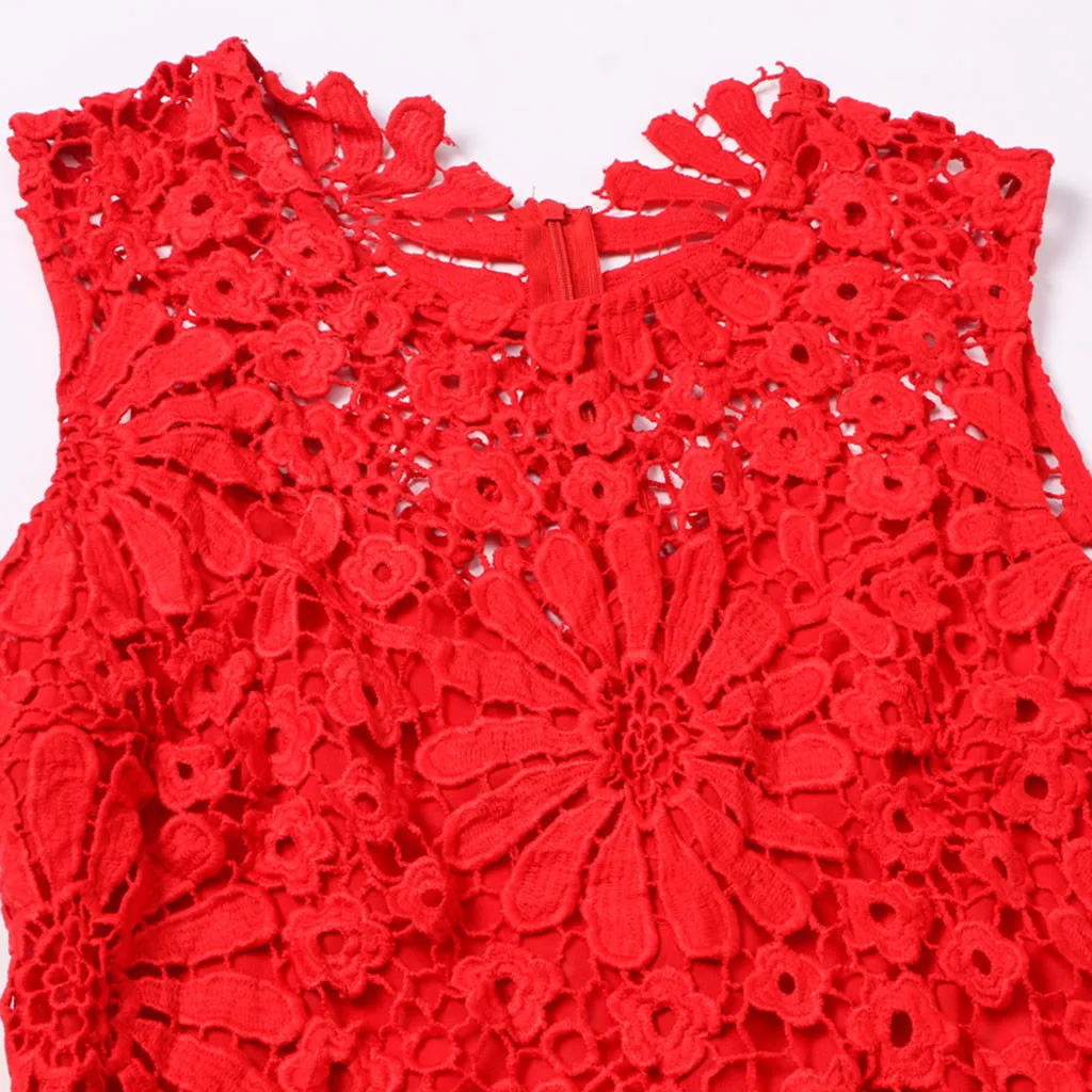 Страуса женское платье цветочный официальное кружевное Винтаж рукавов Тонкий свадебный цветок красный Благородный Trend элегантные летние шорты платье
