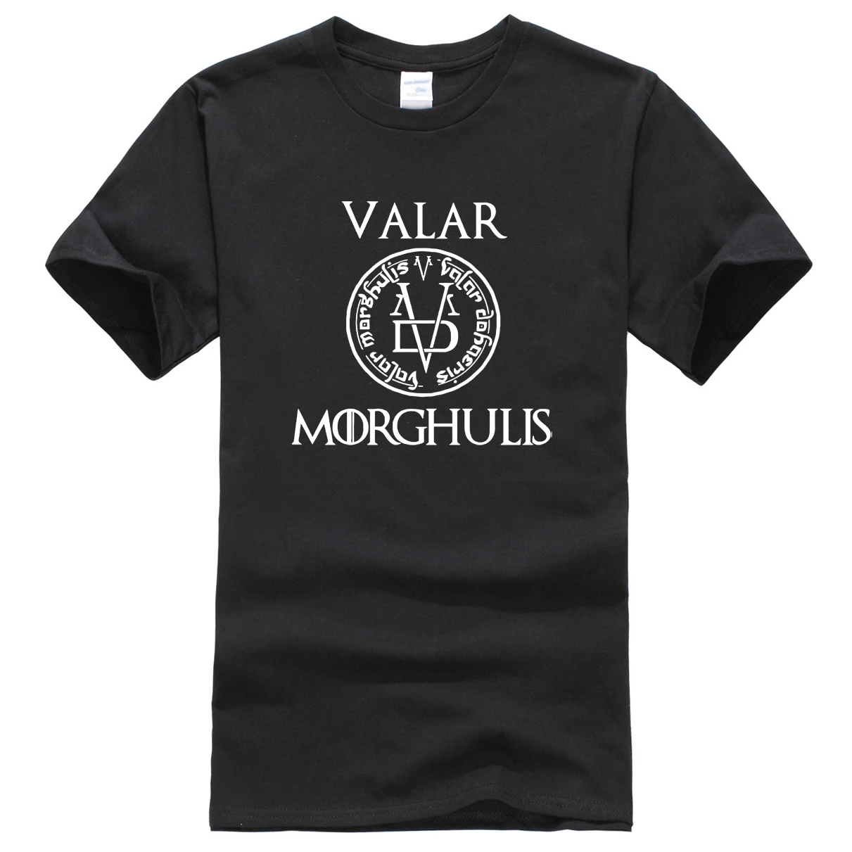 Мужская Уличная футболка VALAR MORGHULIS хлопковая Футболка с круглым вырезом и принтом