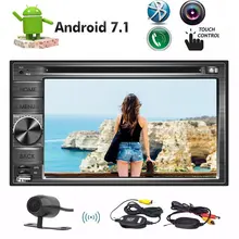 Cámara de reserva + 8 Core Android 7.1 Car DVD Reproductor de CD 6.2 ”doble DIN coche estéreo GPS de navegación Bluetooth auto radios FM am RDS Radios