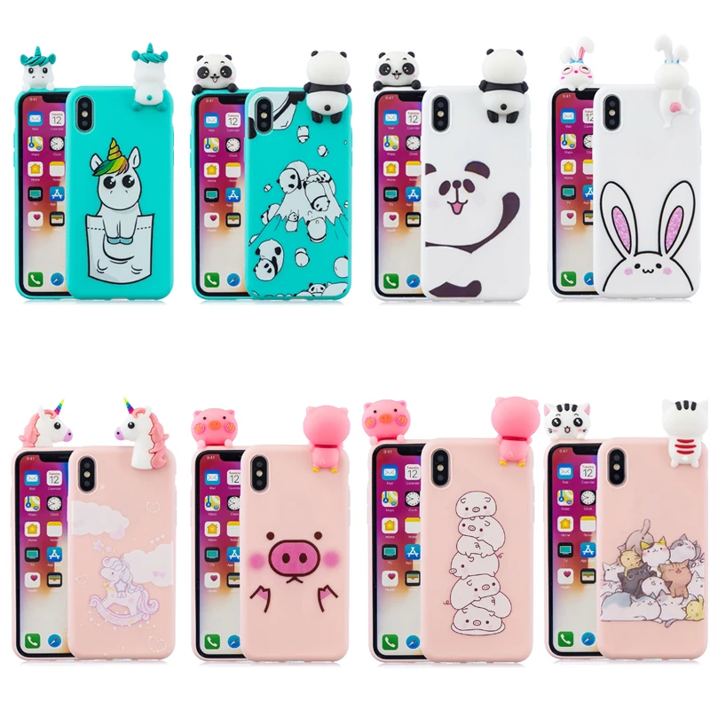 Милый чехол для телефона с узором Capinhas iPhone X XSMax XR мягкий TPU телефон 7 8 6 6s Plus 5s Coque Funda