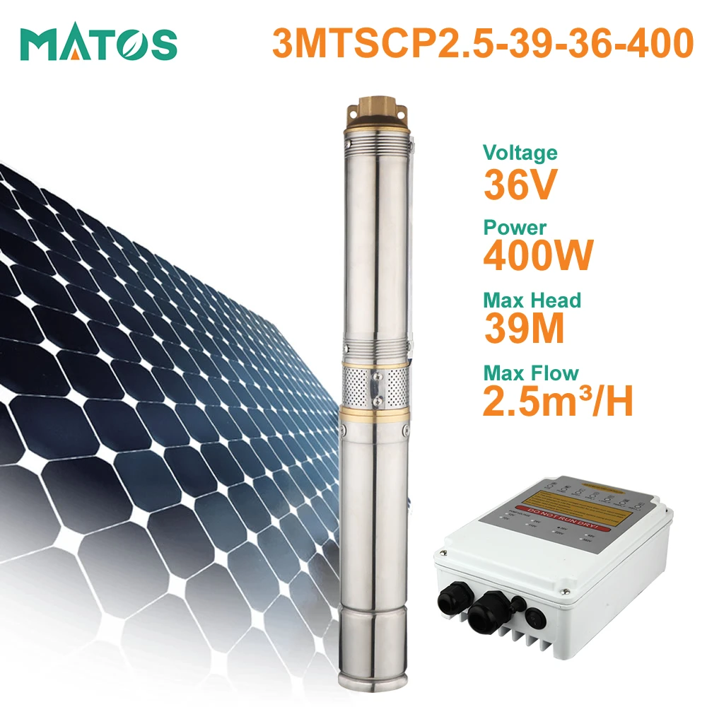 

DC 36V brushless Alternative Energy Solar Wind Battery Powered Submersible Deep Well Water Pump