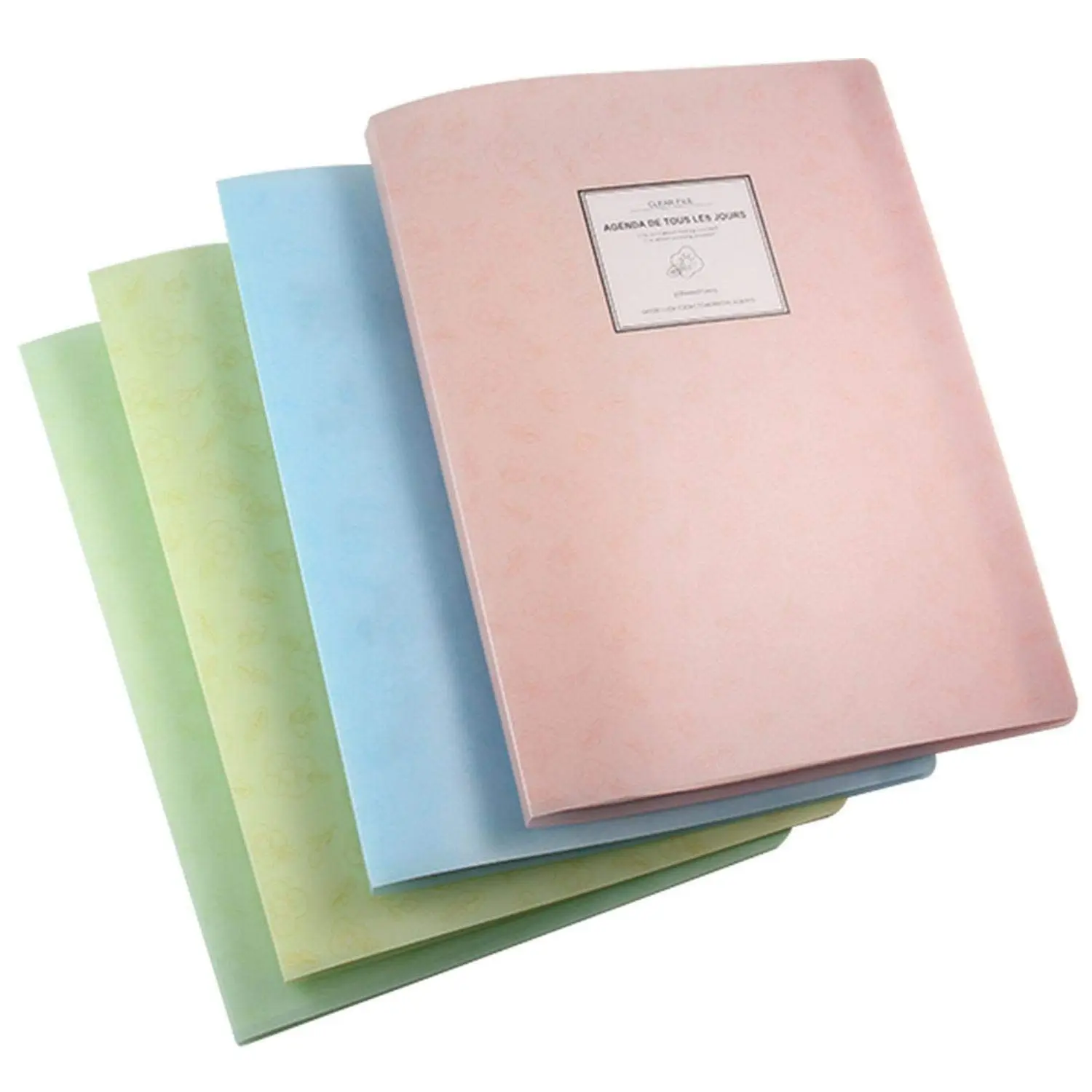 A4 Display Book Folder Paper Storage Plastic 20 Pocketsin File Folder