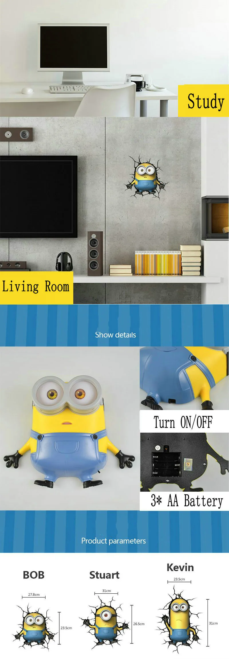 Minion LED Wall Lamp