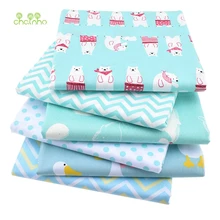 6 шт./лот, саржевая хлопковая ткань, Лоскутная Ткань с героями мультфильмов, ткань ручной работы, для шитья, для детей и малышей