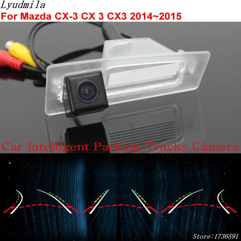 

Lyudmila Car Intelligent Parking Tracks Camera FOR Mazda CX-3 CX 3 CX3 2015~2020 HD Car Back up Reverse Rear View Camera