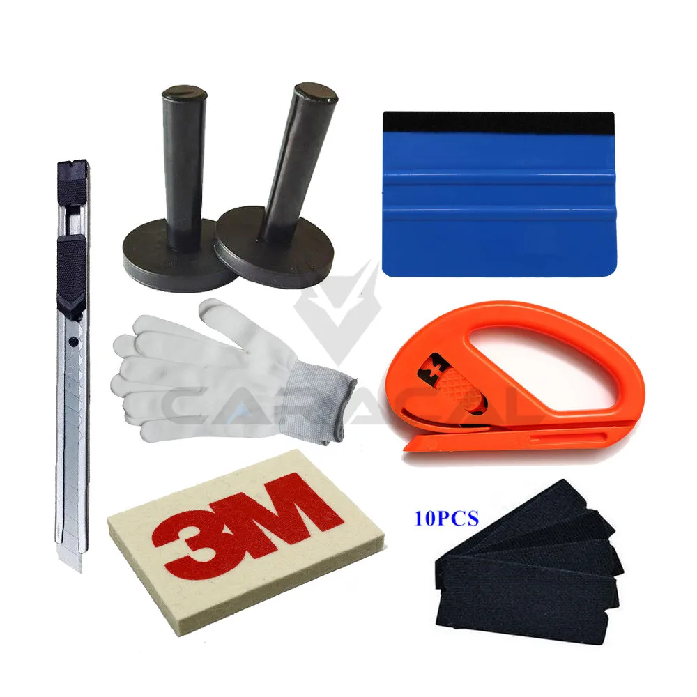 

Vehicle Car Wrapping Application Tools Kit - 3M Squeegee Razor Magnets Gloves