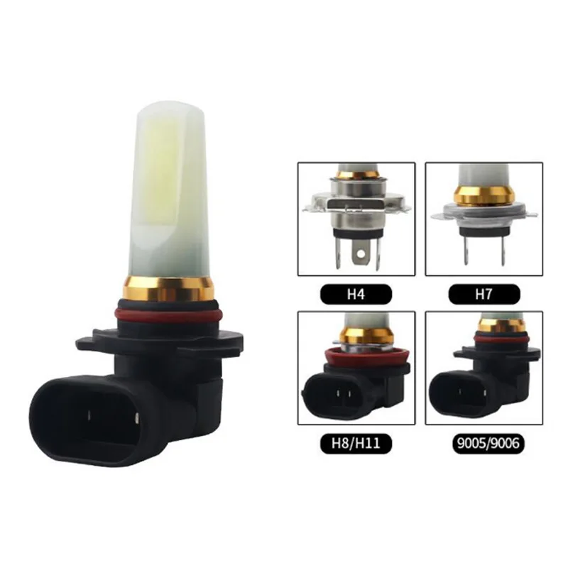 JanDeNing 2PCS H8/H11 COB Car LED Fog Light Bulbs daytime running lights Driving Lamp 1000LM 6500K | Автомобили и мотоциклы