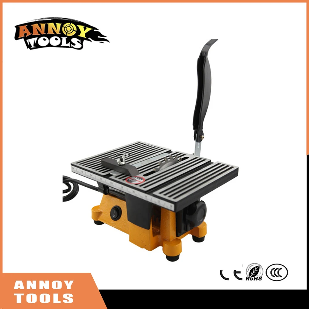 

New 220V 60w Mini Table Saw/Mini Bench Saw 1pc Alloy Blade 1pc Diamond Blade Cuts Stone Wood Copper Aluminium Lead