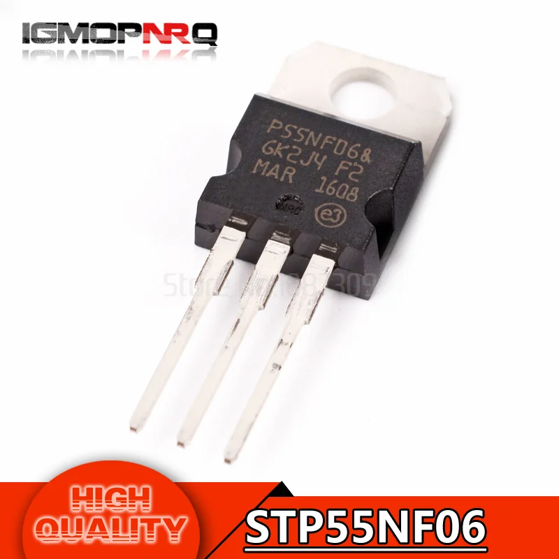 

Free shipping 10pcs/lot STP55NF06L P55NF06 MOS tube TO-220 new original