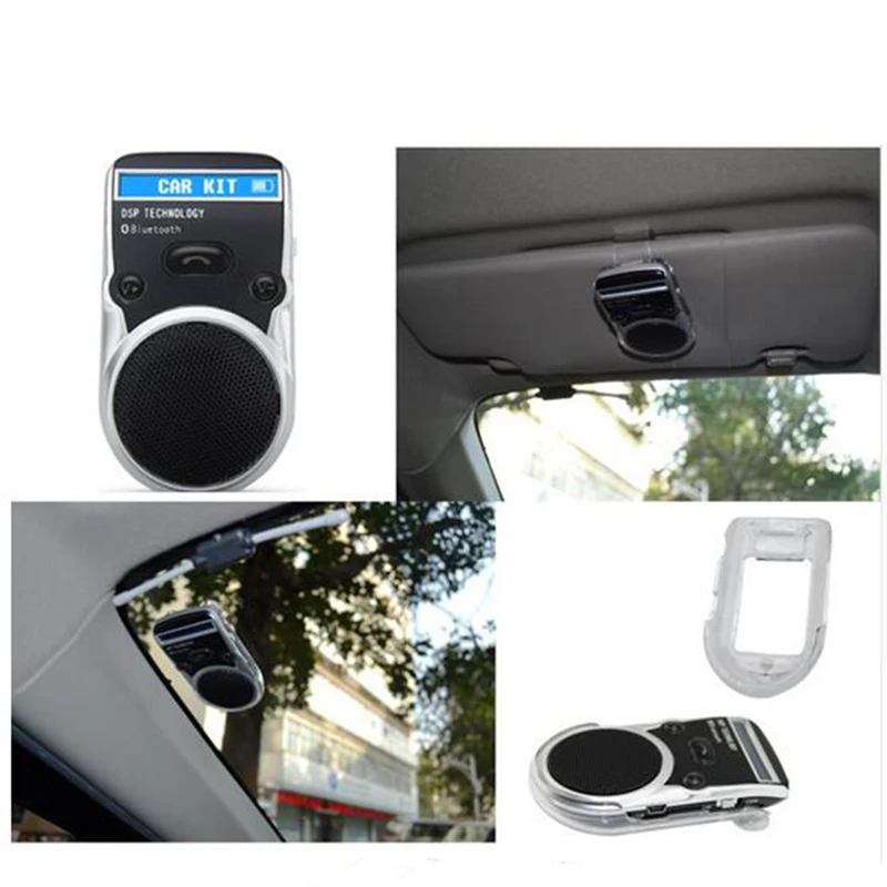 Gakaki LCD Bluetooth Car Kit Hands Free Adapter AUX Receiver Solar Power Handsfree Speakerphone For Cigarette Lighter Usb