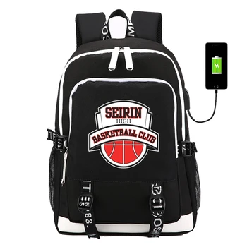 

Anime Kuroko no Basketball Boy Cartoon Backpacks USB Charging Backpack School Bags for Boys Futbol Deporte Bag Mochila Escolar