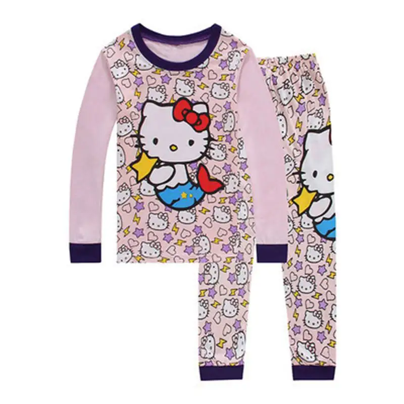 Новинка весенне-осенняя детская одежда для сна с длинным рукавом хлопковый спальный костюм для девочек и мальчиков пижама детская пижама с рисунком из мультфильма пижамный комплект - Цвет: 8 style