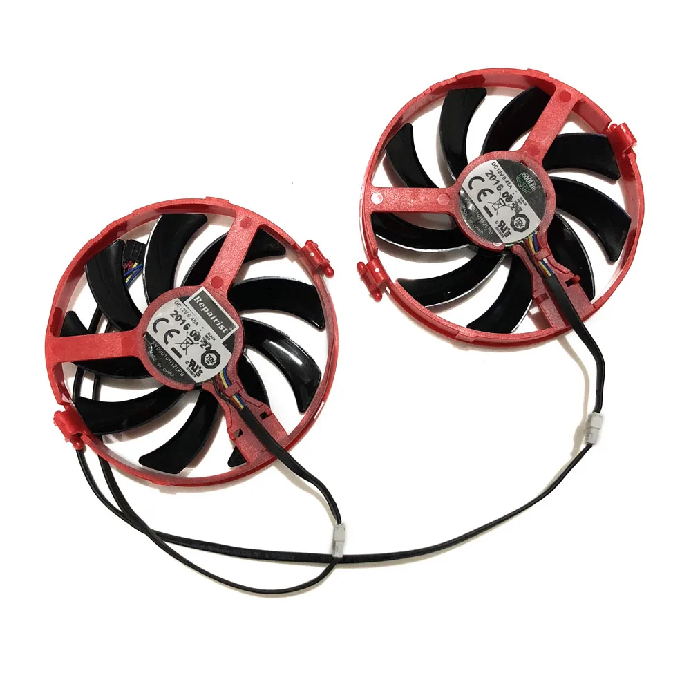 2pcs/Set XFX RX460 GPU VGA Cooler FY09010H12LPB/A Fan For Radeon Rx-460-2gb/4GB Grahics Card As Replacement