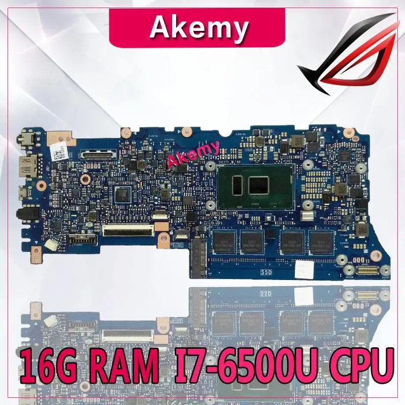 

Akemy UX305UA 16G RAM /I7-6500U For ASUS ZenBook UX305UAB UX305UA UX305U laptop motherboard tested 100% work original mainboard