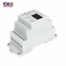 Trilho din AC100-240V 288w 2 canais triac dmx dimmer, saída de canal duplo silício dmx 512 controlador S1-DR