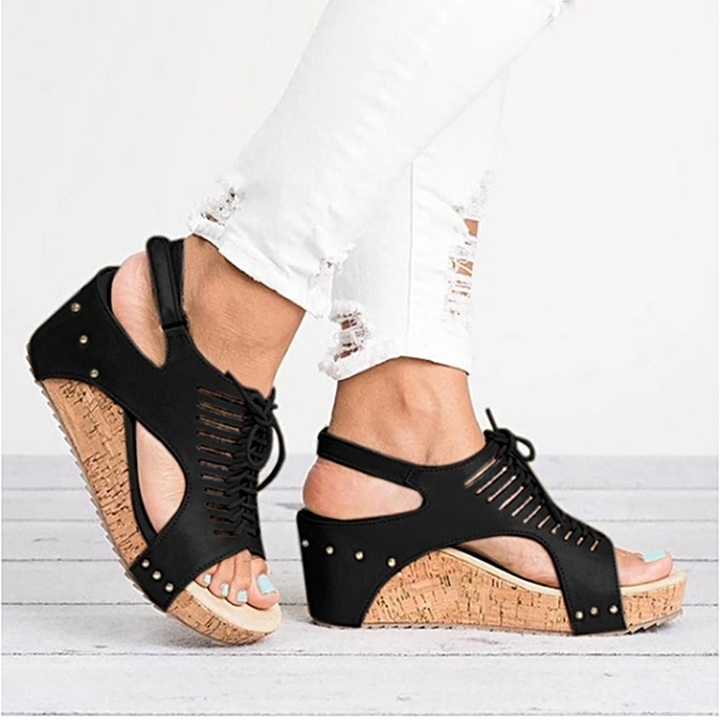 Platform Sandals Wedges Shoes For Women Heels Sandalias Mujer Summer Shoes Clog Womens Espadrilles Gladiator Women Sandals 2019