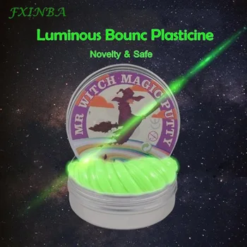 

FXINBA DIY Luminous Slime Modeling Soft Polymer Clay Light Glow In The Dark Bouncing Mud Plasticine Lizun Novelty Toys
