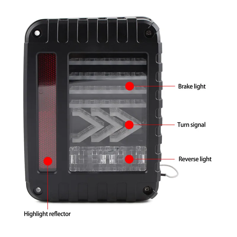 DOT SAE 2007- для Jeep Wrangler JK светодиодный задний фонарь с задним фонариком заднего хода