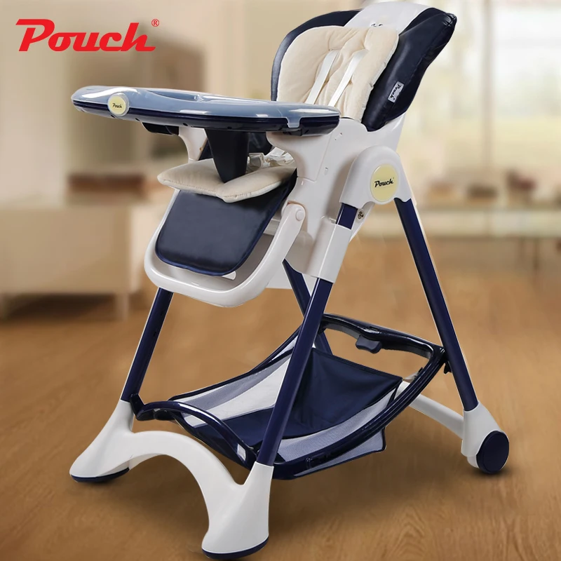 Pouch Baby Dining Chair Multi-functional Baby Highchair Foldable Portable Dining Table and Chair Baby Feeding Chair Safety Seat - Цвет: Navy