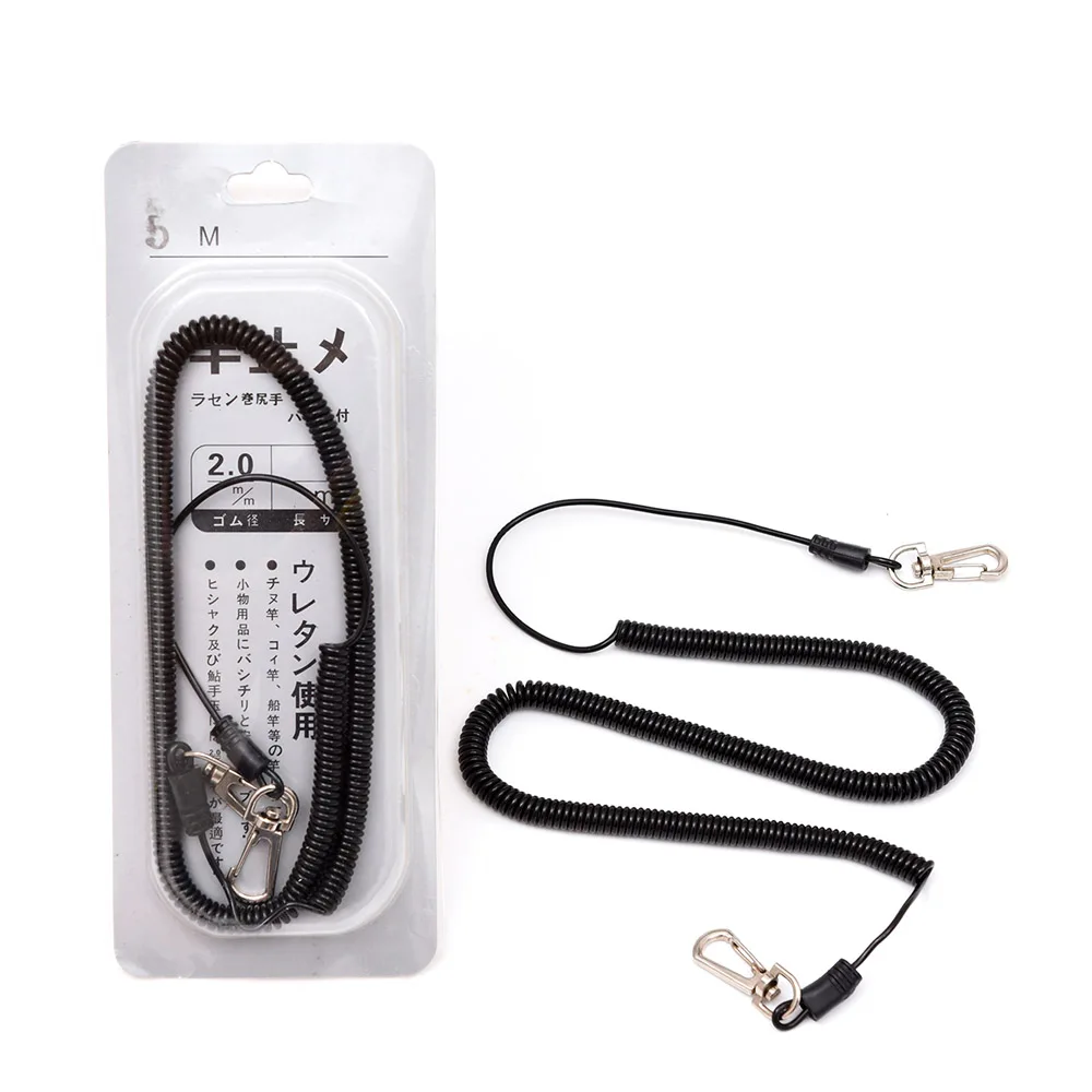 

1Pcs 5m Coiled Fish Missed Rope Fish Pole Rod Protector Elastic Plastic Rope Line Fishing Tackle Tool