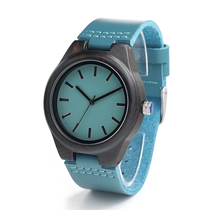 BOBO BIRD V-L14 Mens Watch Japan Quartz Movement 2035 Wooden Watches With Genuine Cowhide Leather Strap