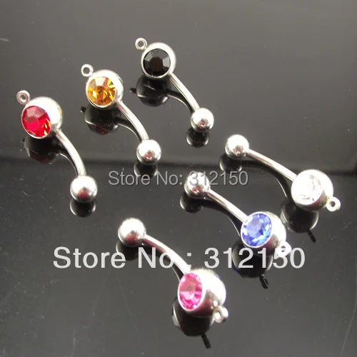50pcs vertical hoop Add your own Charm Belly Ring Body Jewelry Navel ring Hot Button Rings Summer Piercing |