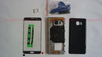 

Full Housing Case Back Cover Front Screen Glass Lens + Medium Frame For Samsung Galaxy Note 5 N920 Replace all part Free tool