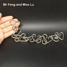 10 шт. сердце через металл, сердечки Паззл-проволока кольцо повторно собрать игра ум мозги Детские пазлы