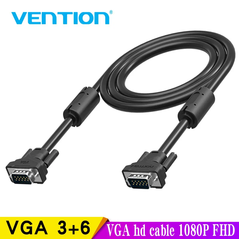 Кабель Vention 1080P VGA кабель для компьютерного монитора 1,5 м кабель VGA 2 м 3 м 5 м 20 м для компьютера проектор монитор экран ТВ видео кабель